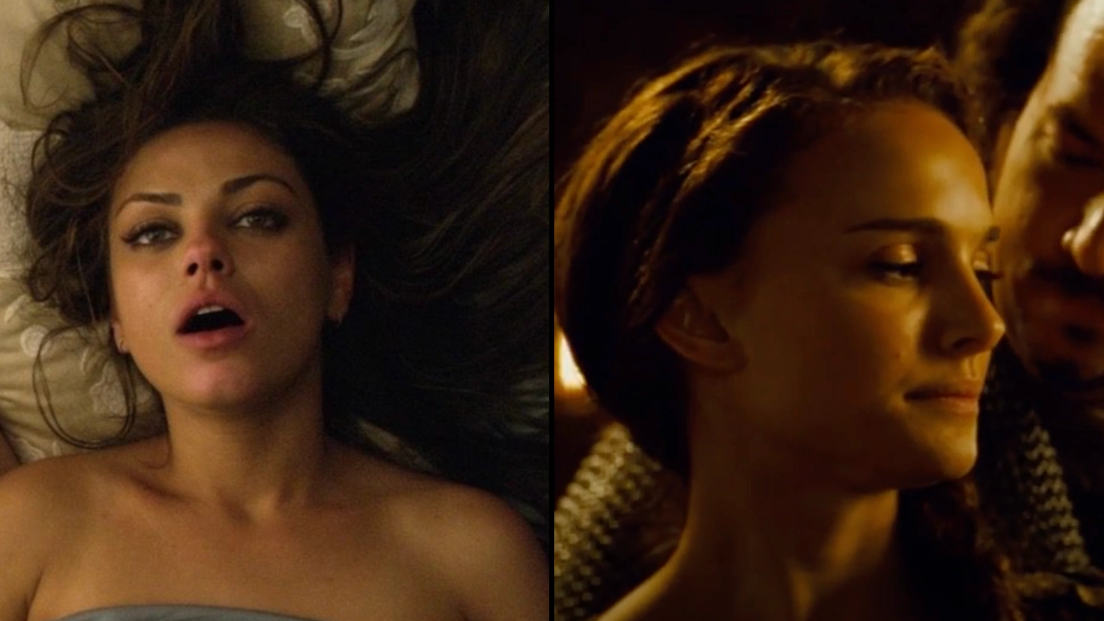 All actors replaced by body doubles in famous on-screen sex scenes
