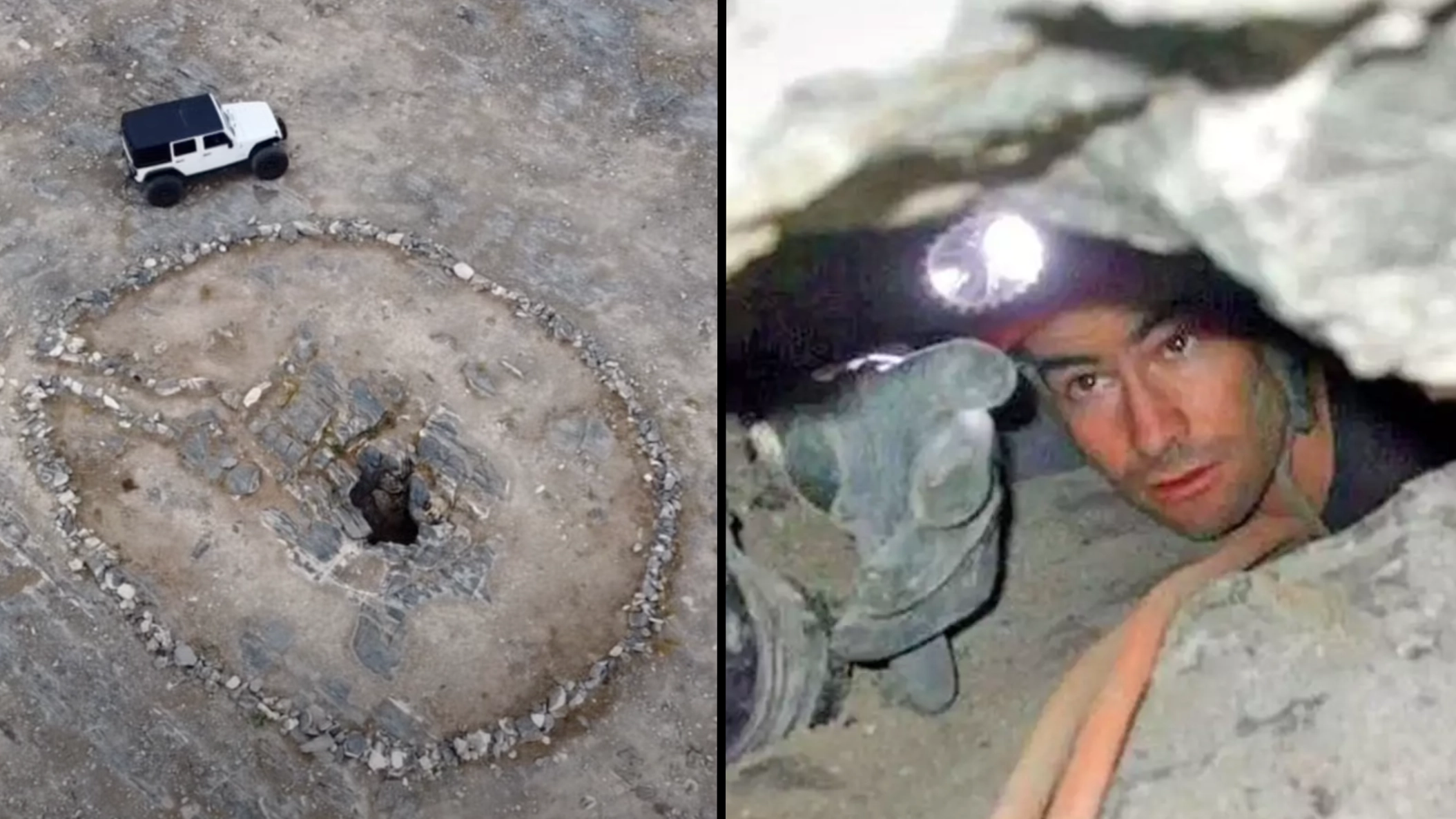 Two men visit site where man suffered 'worst death imaginable' and find poignant tribute