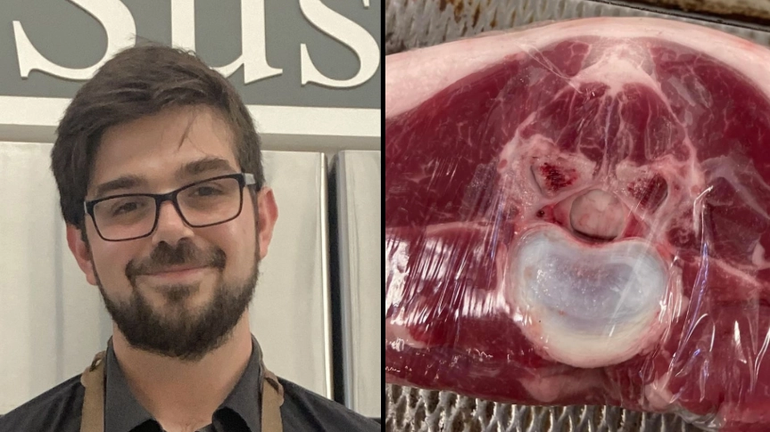 Man stunned as 'angry' Homer Simpson haunts his lamb chop