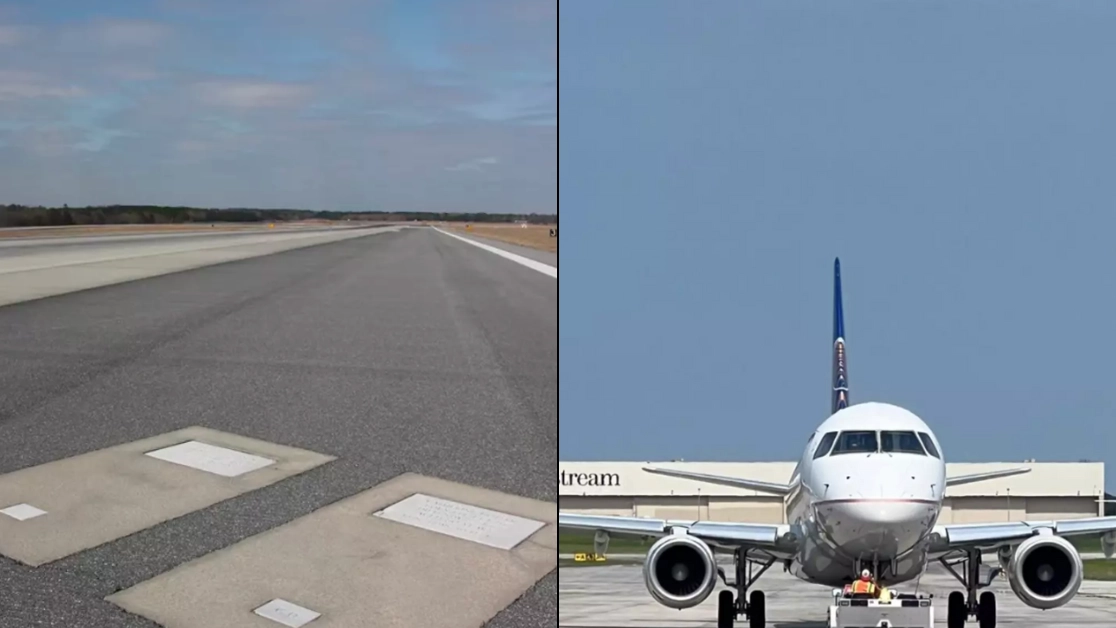 Why two people are buried in graves under runway at airport
