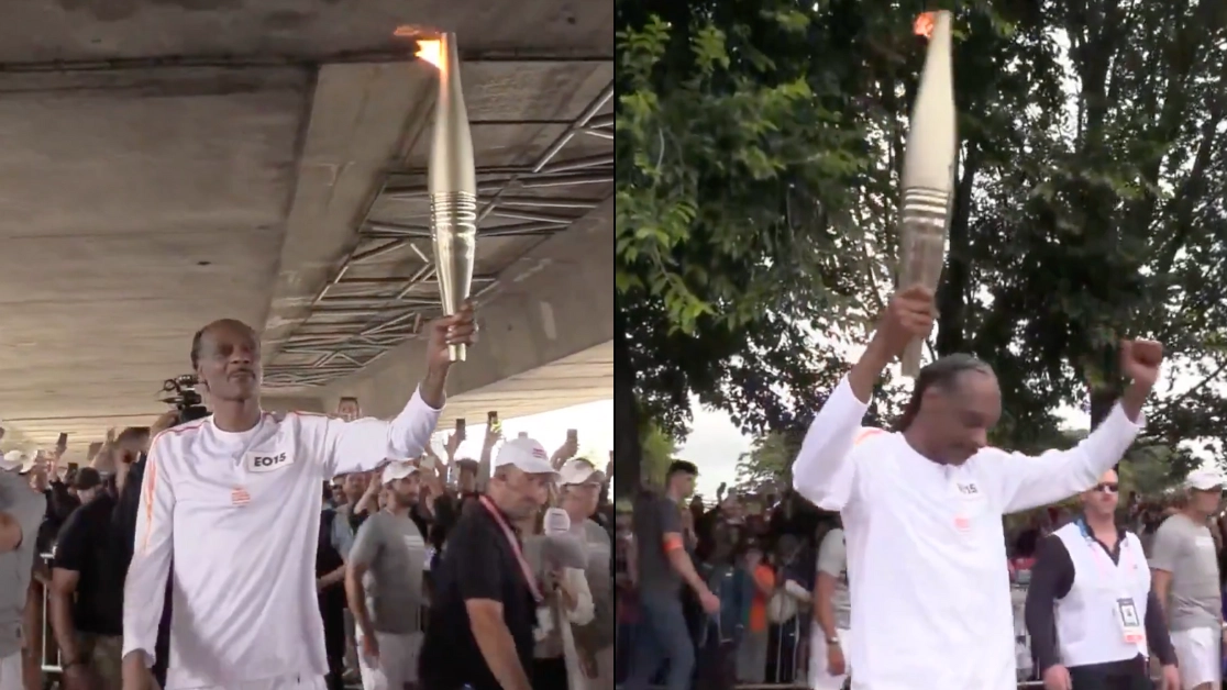 Snoop Dogg carries Olympic torch through Paris and people can't stop thinking one thing
