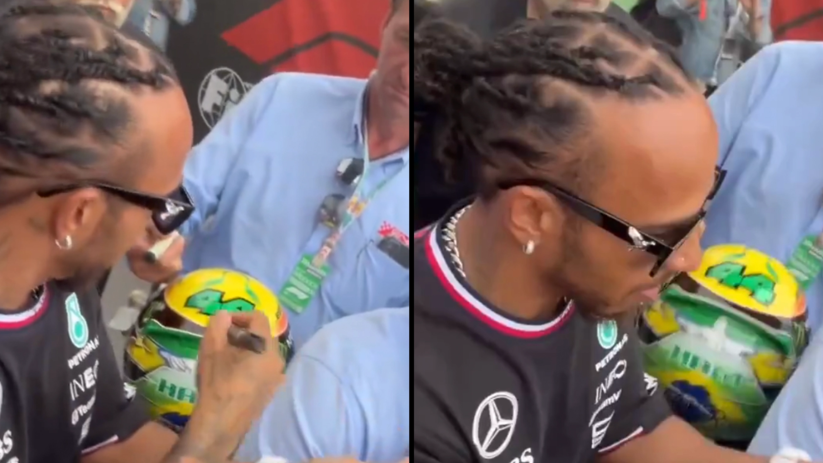 Lewis Hamilton explained why he refuses to sign helmets as F1 star receives backlash over viral video