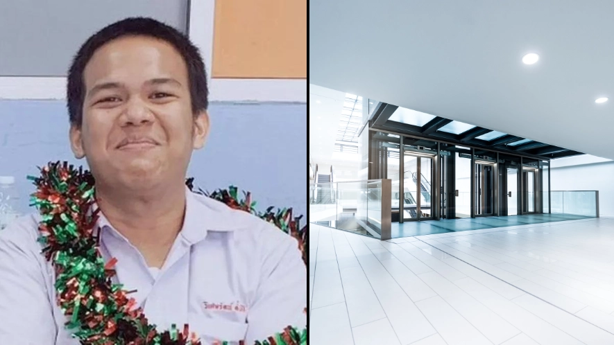 Airport worker crushed to death under glass elevator while passengers hear shouts of pain