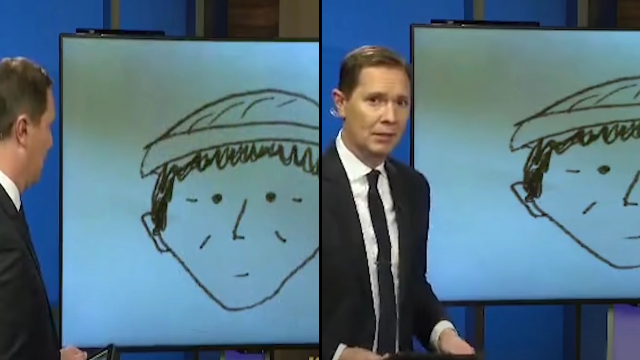 News presenter who laughed at 'worst police sketch' immediately sees his reaction backfire