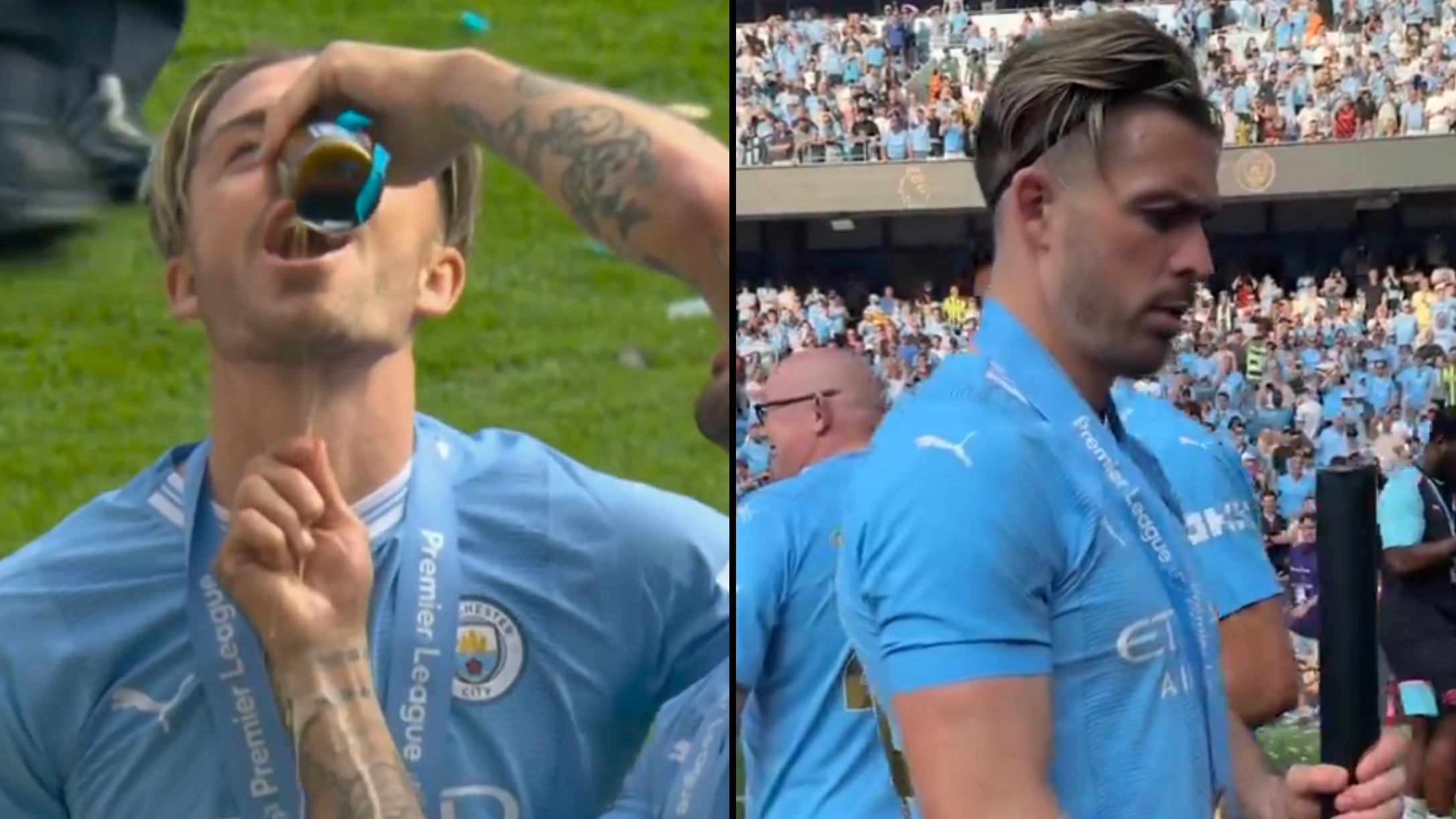 Jack Grealish suffers awkward moment as he gets on sesh minutes after Manchester City win Premier League