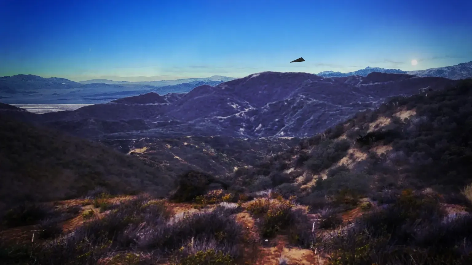 Truth behind eerie black triangle UFOs pictured speeding over US military bases