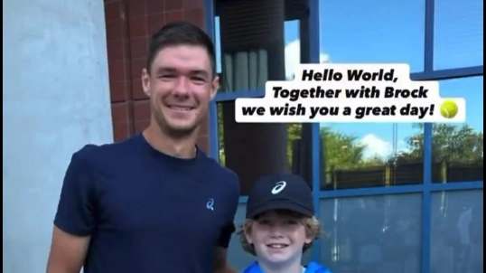 Tennis player finds young boy who had cap 'stolen' by millionaire CEO in heartwarming moment after viral clip