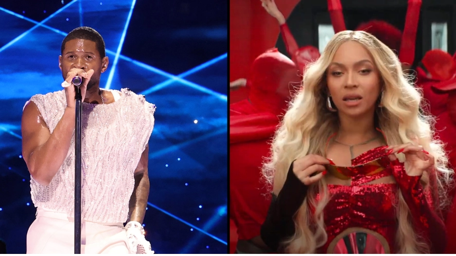 People think Beyoncé completely upstaged Usher with unexpected announcement at Super Bowl
