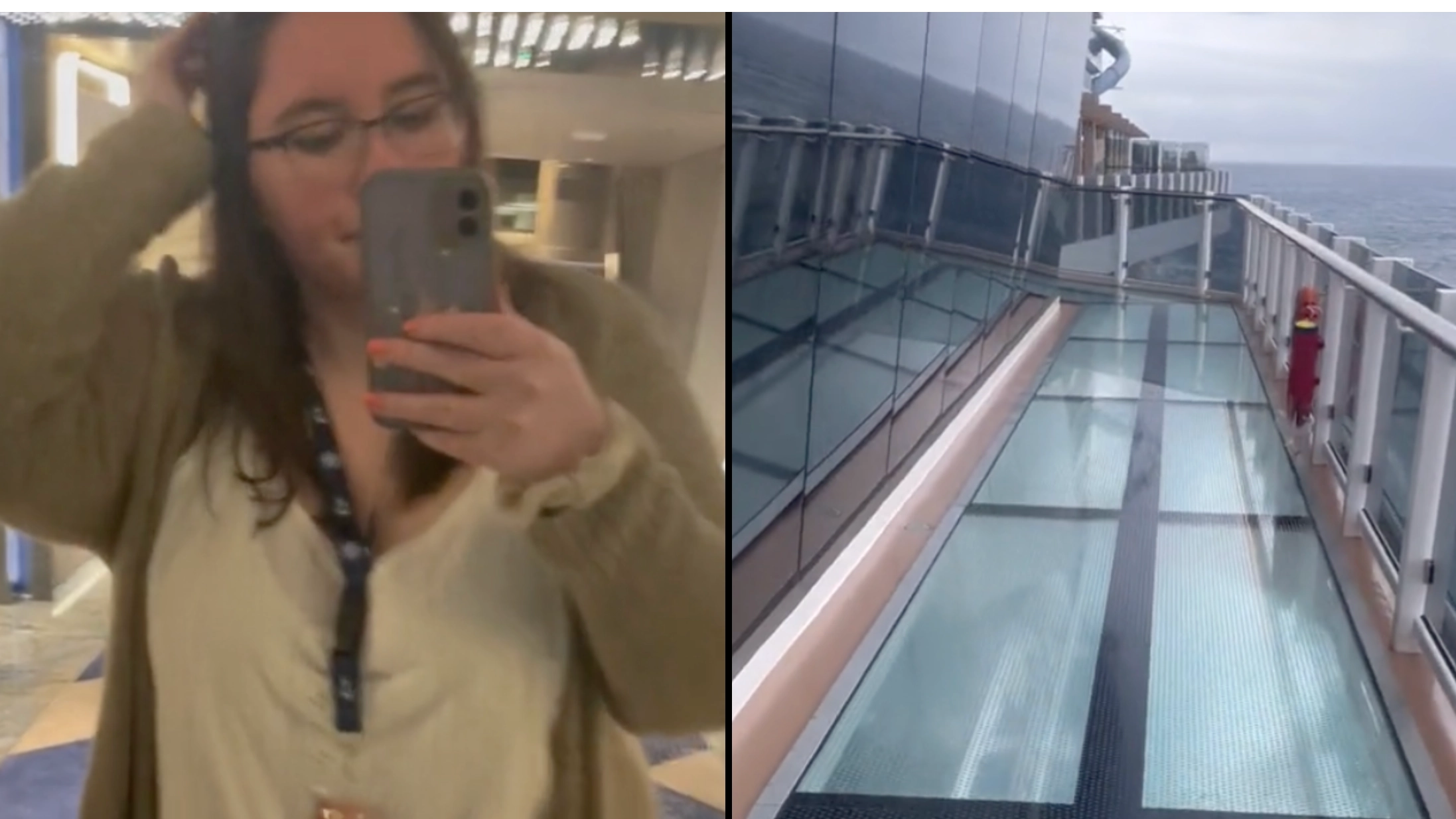 Woman shows what scared passengers on Bermuda Triangle cruise which offers refund if ship 'disappears'