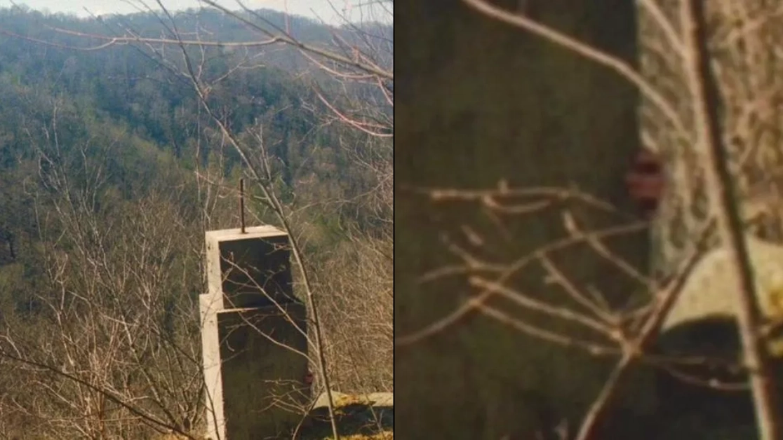 Couple hiking in notorious Bigfoot area notice eerie detail in one of their photos