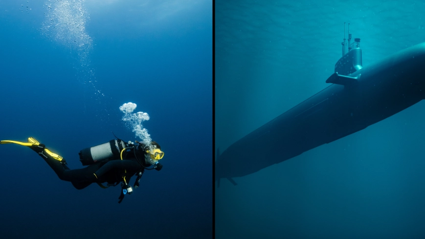 Accidentally hearing an active submarine sonar while underwater has devastating effect on human body