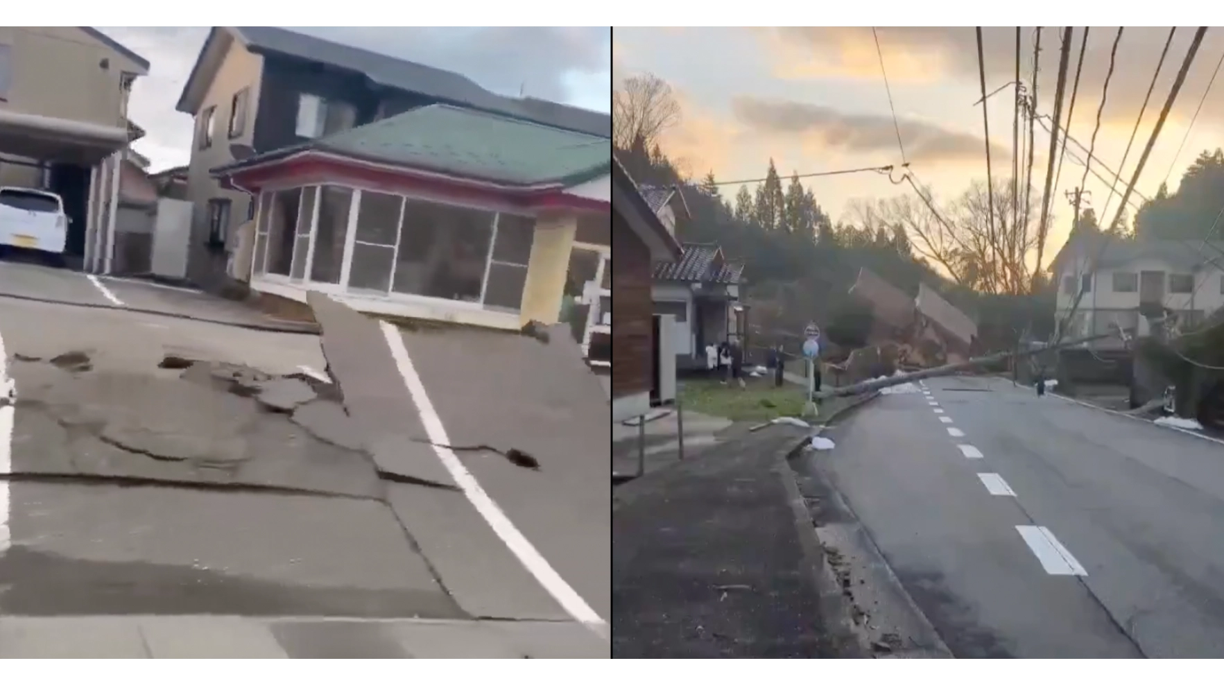 Devastating footage shows aftermath of 7.6 magnitude earthquake that struck Japan