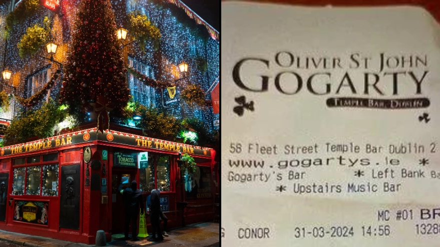 People shocked at 'outrageous' price for four drinks at Dublin's Temple Bar