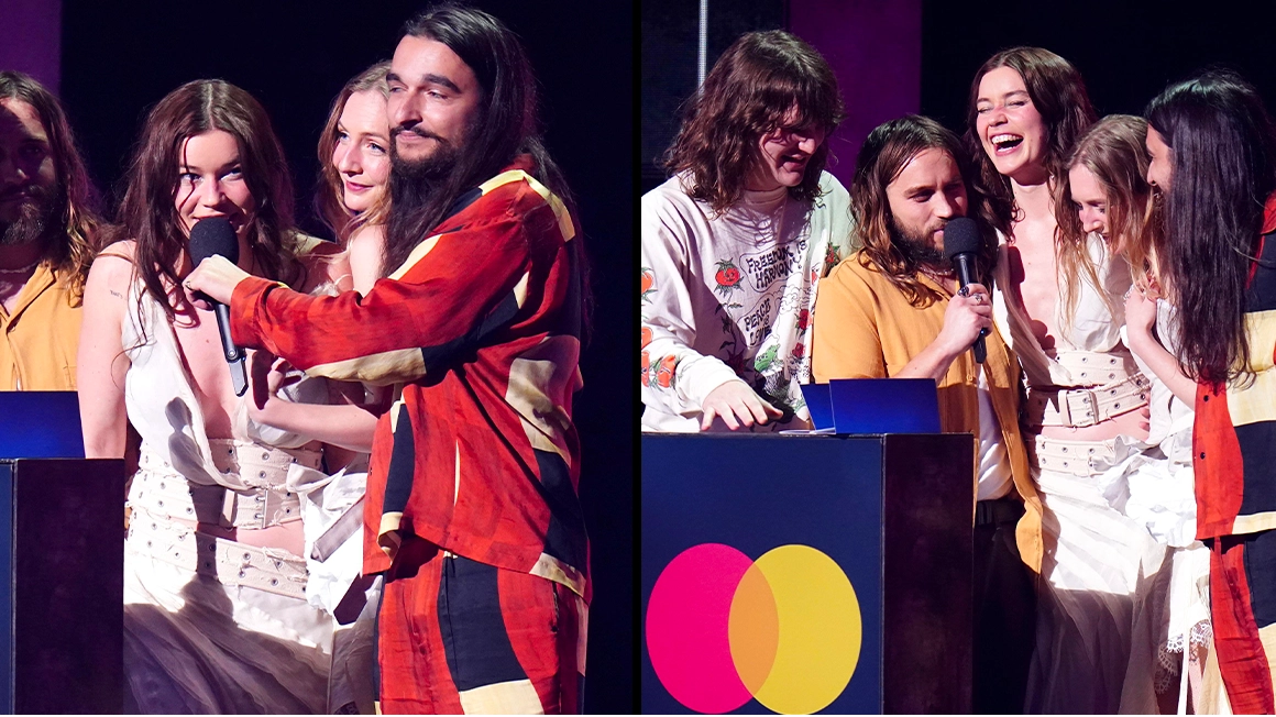 Wet Leg say 'f**k the Tories' during Brit Awards acceptance speech