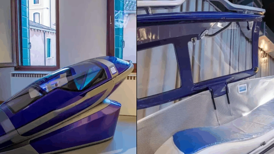 Police take several people into custody as controversial suicide pod is used for first time