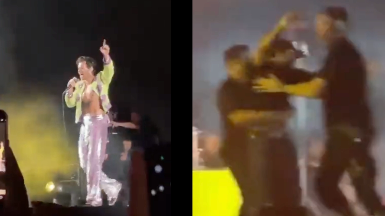 Harry Styles left 'visibly shaken' after fan invades stage during set