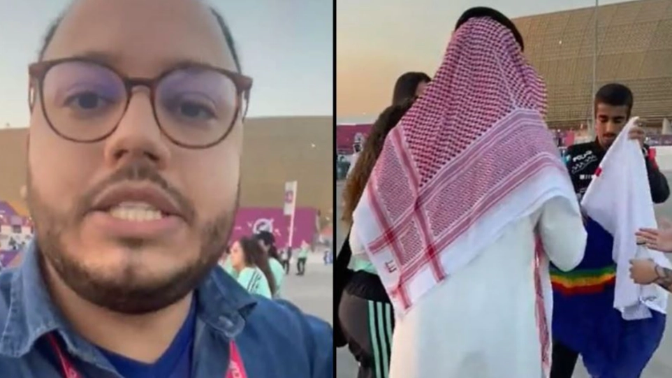 Brazil reporter told to lose flag of his home town after it gets mistaken for LGBTQ