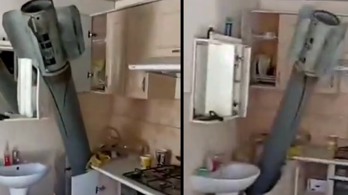 Unexploded Missile Part Found In Ukrainian Kitchen