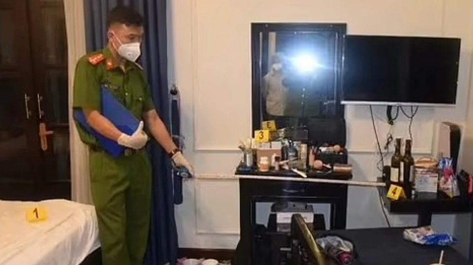 Police released photo of hotel room as Brit was found dead along with fiancé after drinking limoncello
