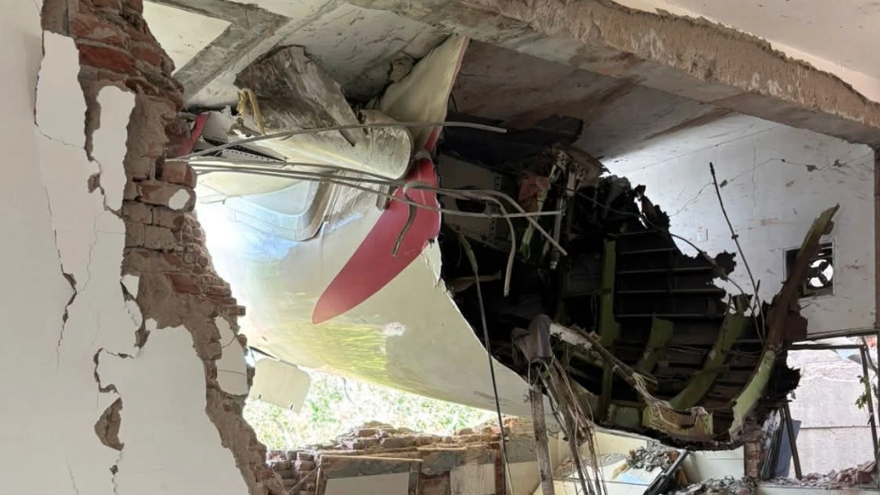 Air India flight bound for UK crashed into medical college with '242 on board' in devastating scenes