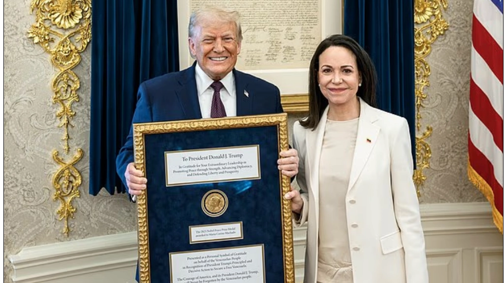 Nobel Peace Center sends pointed message after Venezuela's opposition leader gifts Peace Prize to Trump