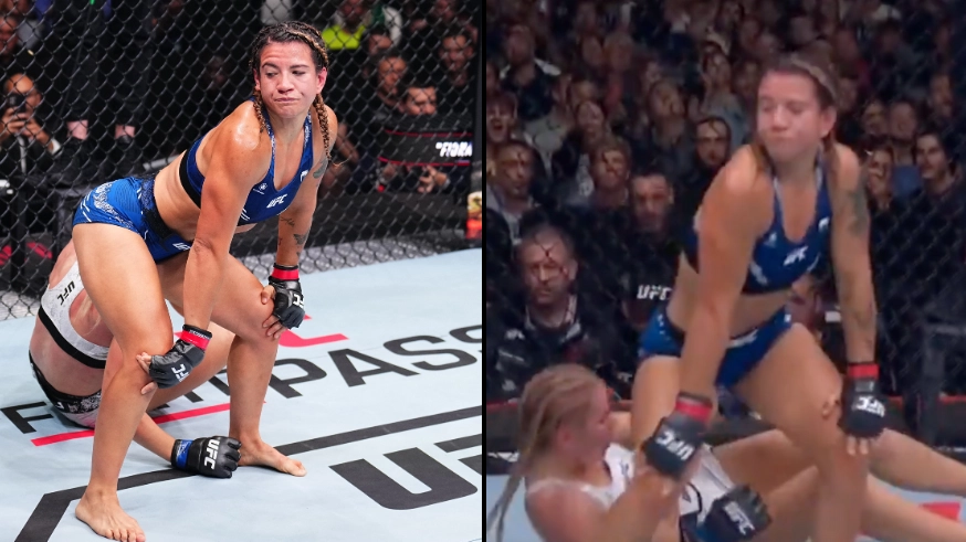 Shocking moment MMA fighter ‘twerks’ in face of opponent after defeating her