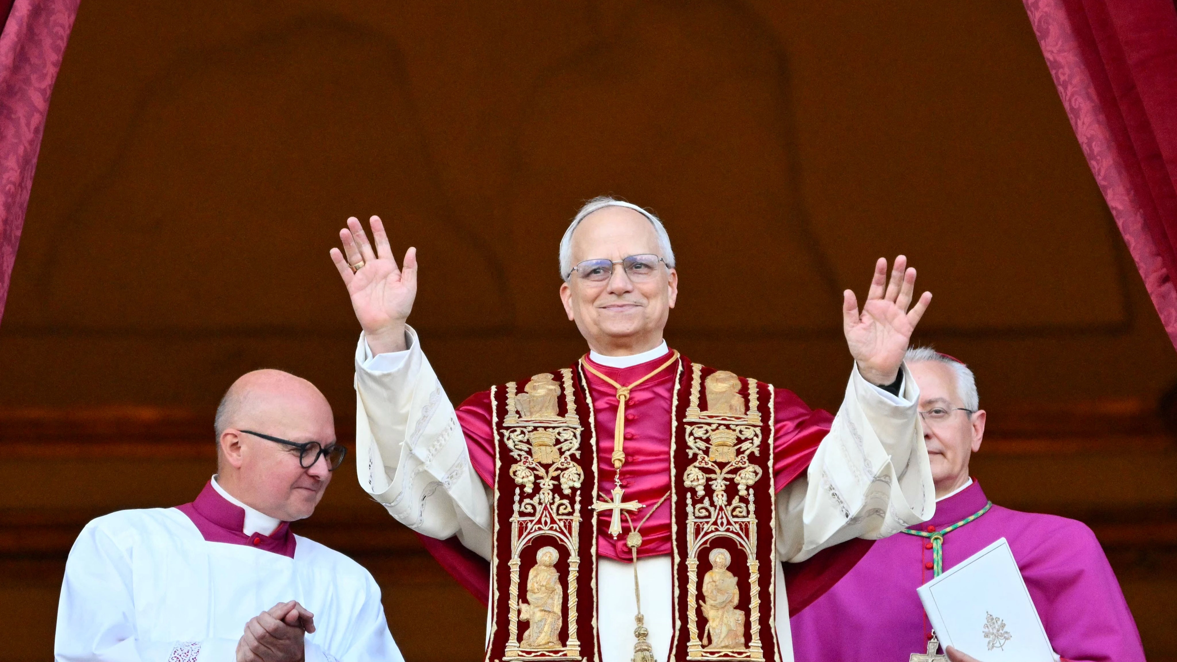 Donald Trump reacts to Cardinal Robert Prevost being announced as the first American pope