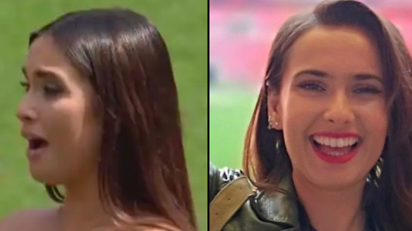 Football fans baffled as National Anthem singer turns up in ‘1/4 of a gimp suit’
