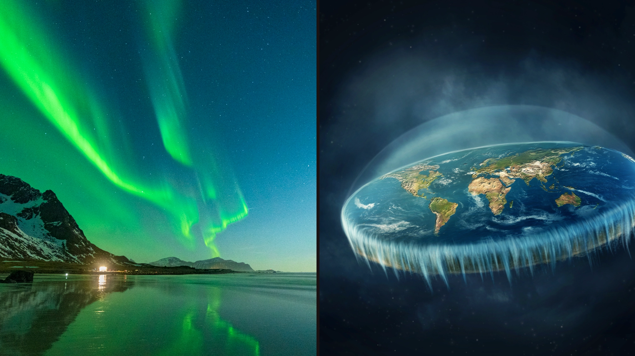 Flat Earthers shared a bizarre theory about what causes the Northern Lights