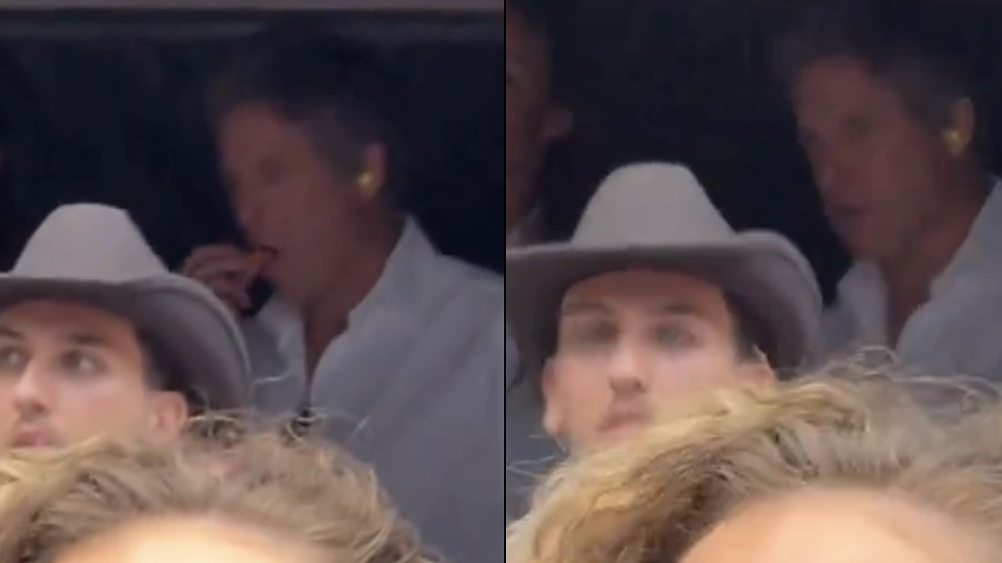 Hugh Grant spotted eating unusual concert snack in Wembley 'VIP tent' during Taylor Swift show
