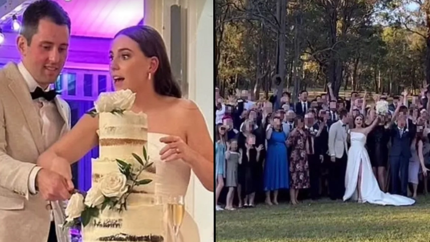 Bride and groom celebrate in wedding photos taken before bus crash killed 10 guests