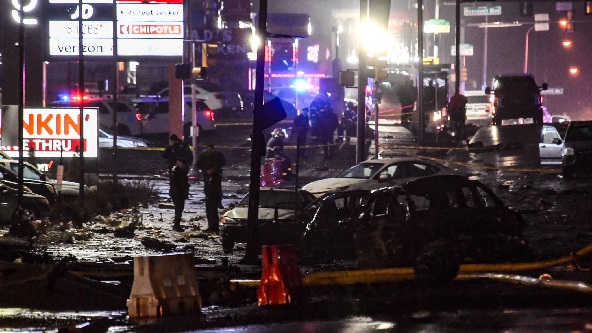 Officials confirm all six passengers were killed after air ambulance crashed into US neighbourhood