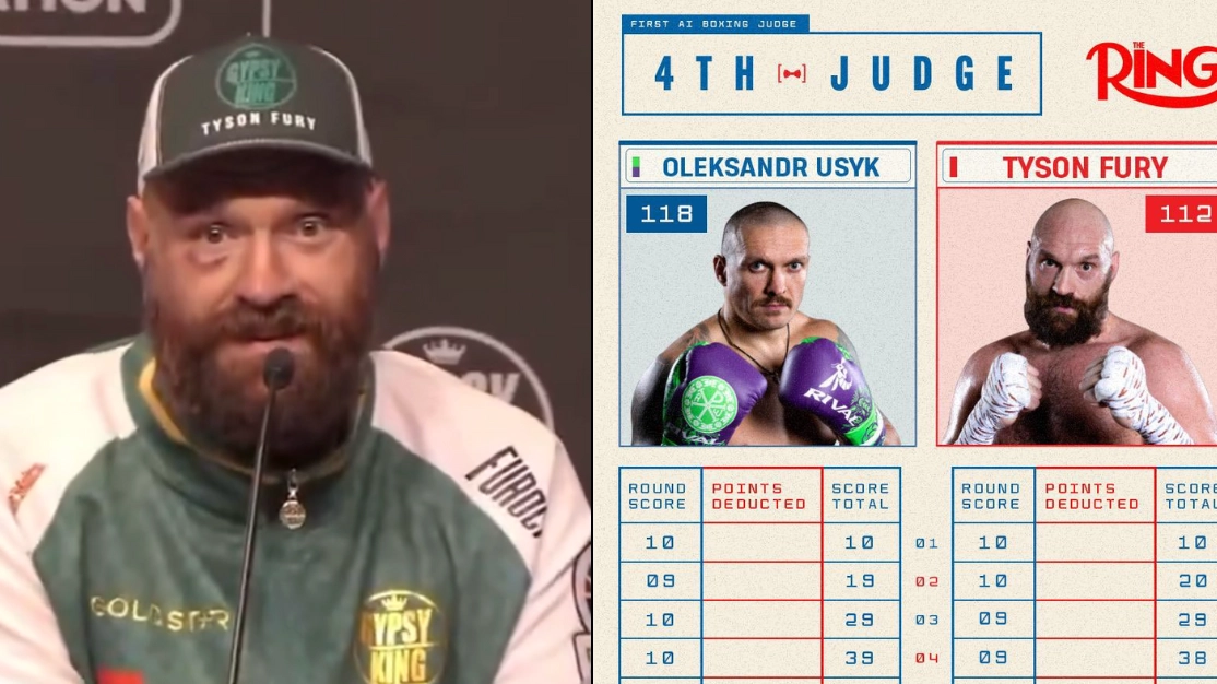 Tyson Fury has furious response after hearing AI Judge’s scorecard for rematch against Oleksandr Usyk