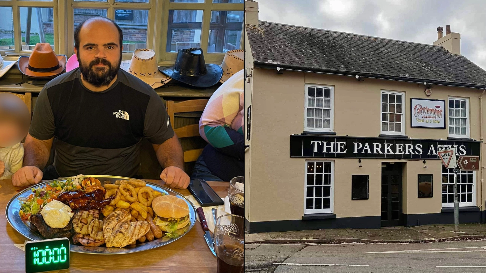 Steakhouse owner invites 'salad hating' bloke back for second attempt of 4,500 calorie mixed grill challenge