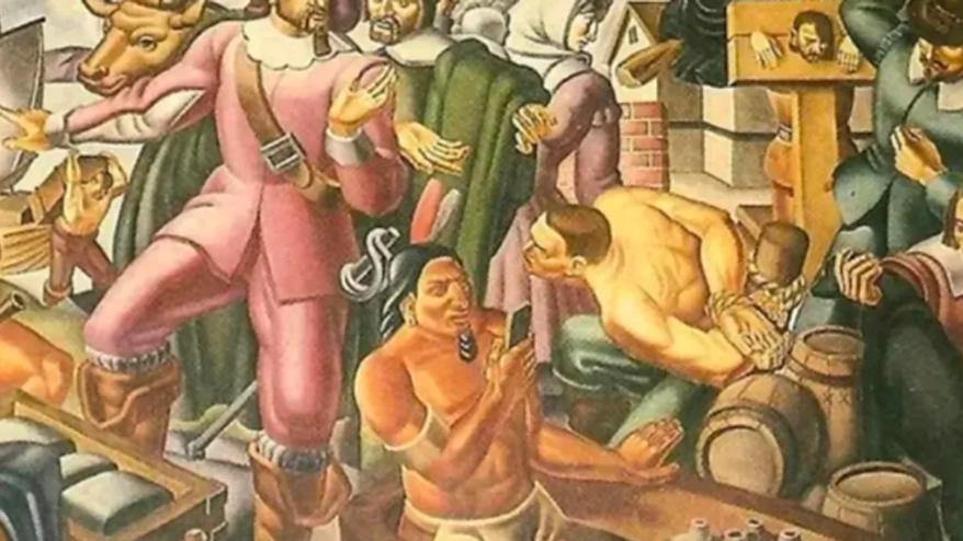 Time-travel theory debunked after man is ‘spotted with iPhone’ in 1937 painting
