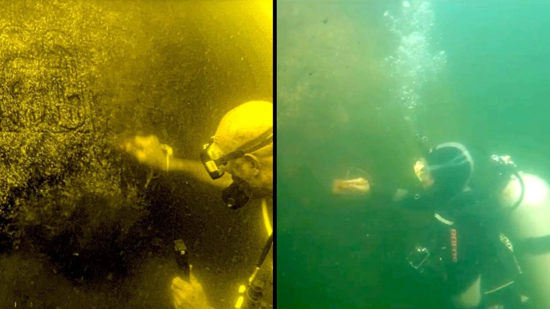 Divers gobsmacked at Ancient Egypt discovery found beneath the River Nile