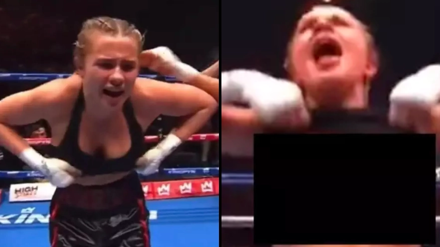 Boxer Daniella Hemsley says she was given permission to lift top up following backlash