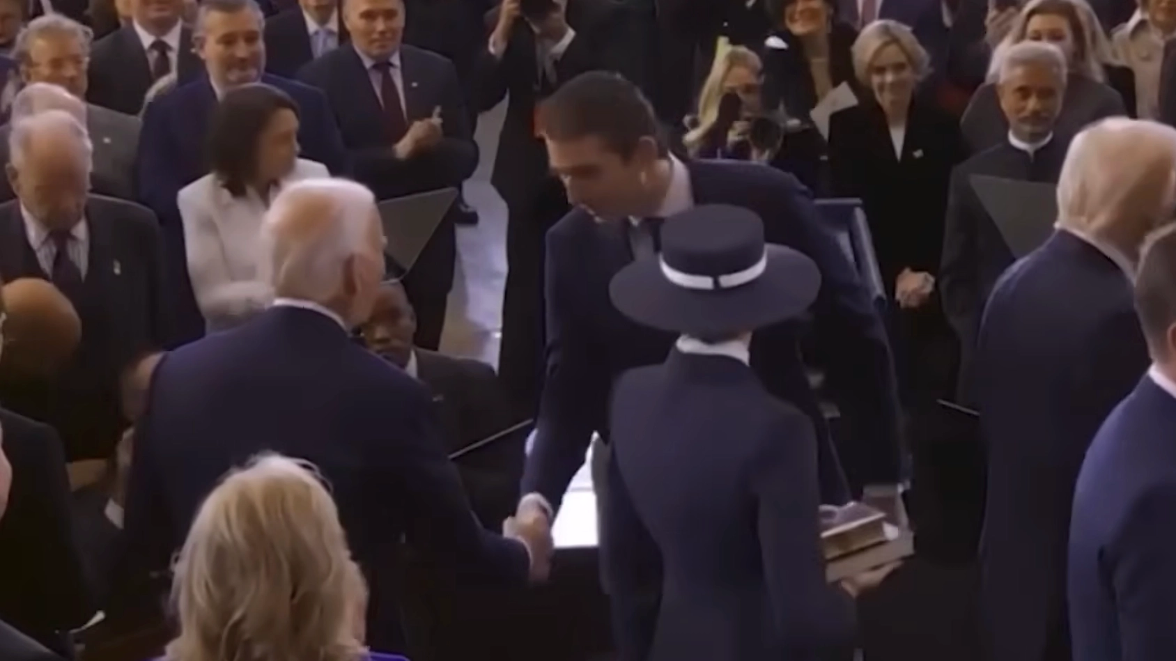 What Barron Trump really said to Joe Biden at Donald’s inauguration finally revealed