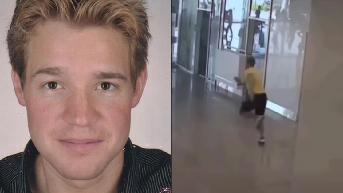 Final footage of 'world's most famous missing tourist' disappearing from airport before he was never seen again