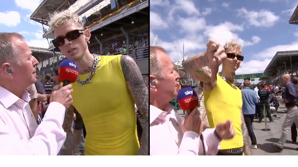 Martin Brundle responds to 'embarrassing' Machine Gun Kelly interview