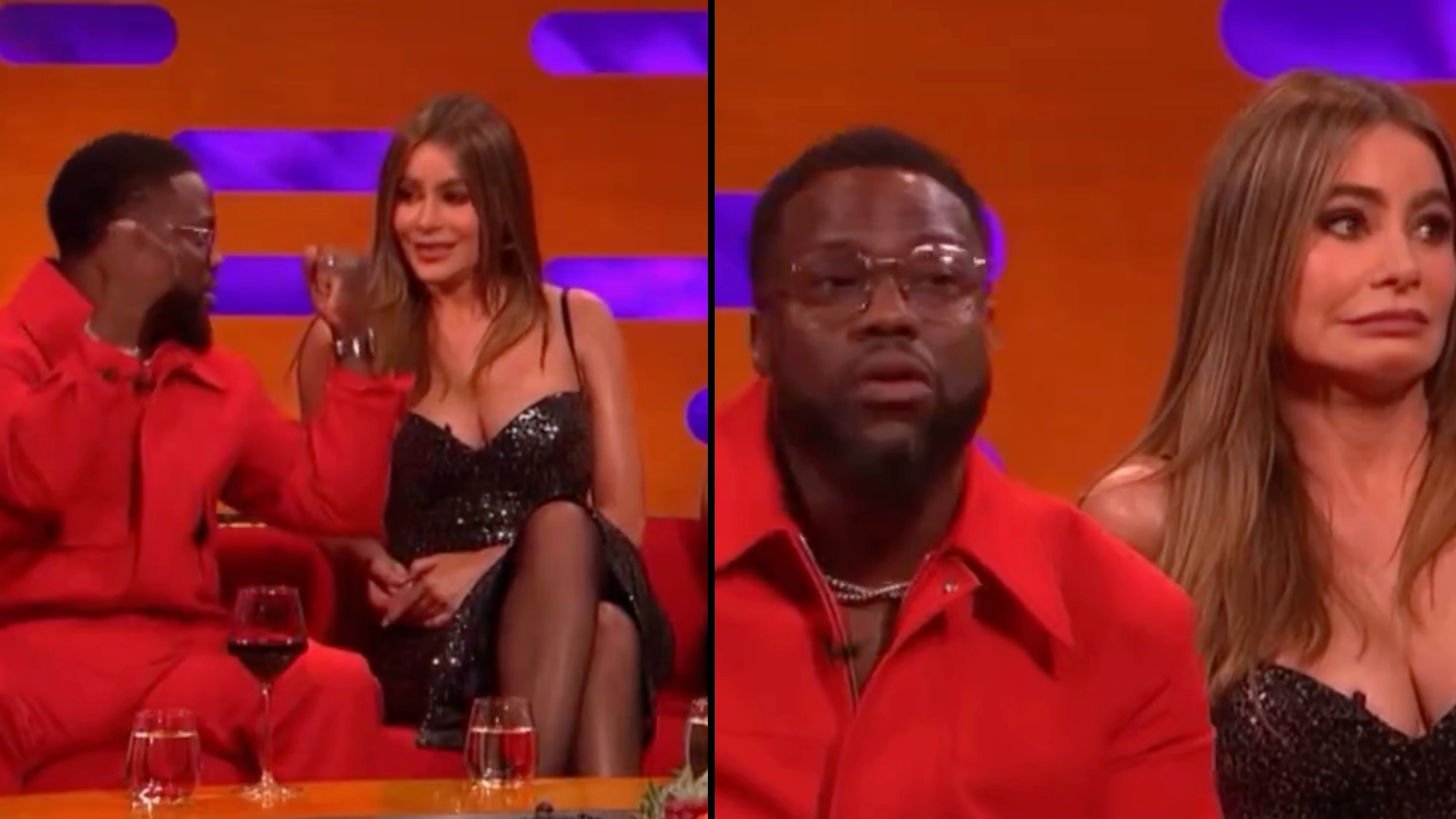 Graham Norton viewers spot Sofia Vergara’s awkward reaction to Kevin Hart showing off