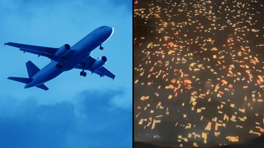 Plane passenger asks for help after looking out of plane window