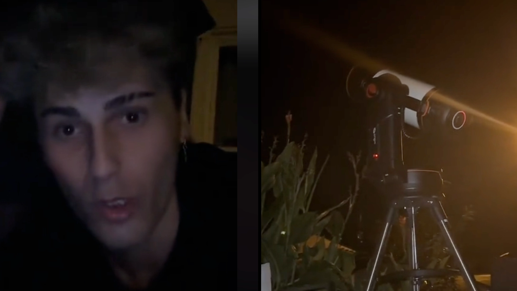 Man mind-blown after looking through brand new telescope and taking a picture of what he found