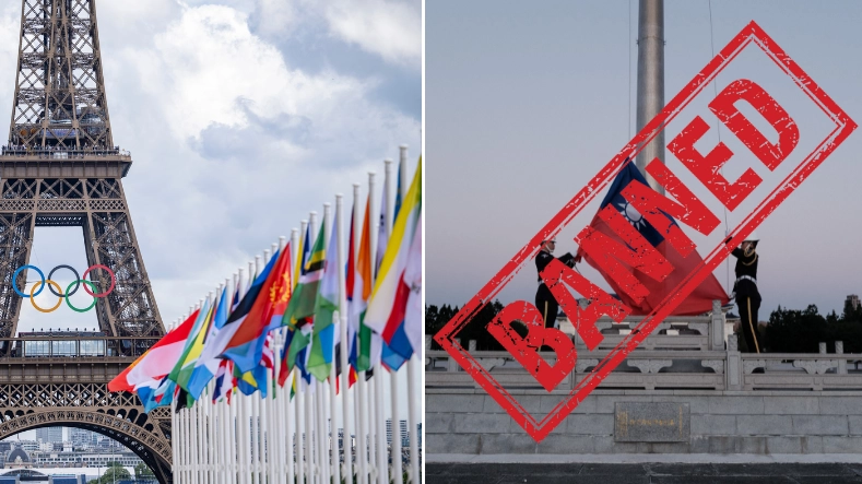 The three flags that are banned from all Olympic stadiums during 2024 Games in Paris