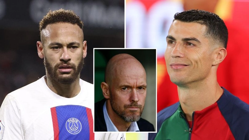 Man Utd may need to break Cristiano Ronaldo 'rule' to sign Neymar as Erik ten Hag refuses to rule out transfer