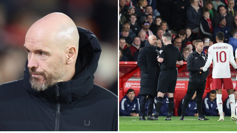Erik ten Hag spotted in 'furious' incident during Man Utd's win over Nottingham Forest