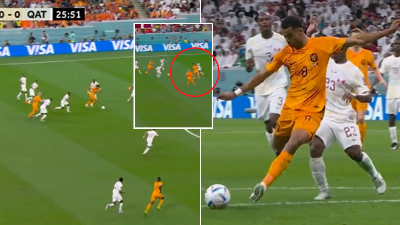 Cody Gakpo scores his third goal of the World Cup with beautiful strike, he's a superstar in the making