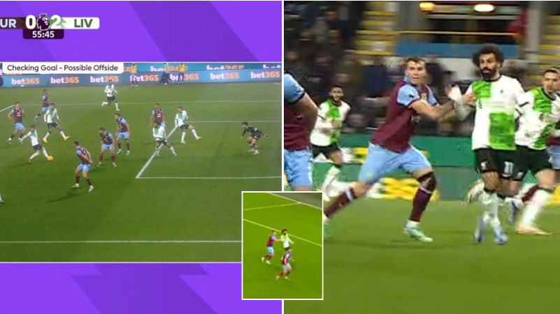 Jamie Carragher immediately reacts after Liverpool goal is controversially disallowed for Mo Salah offside