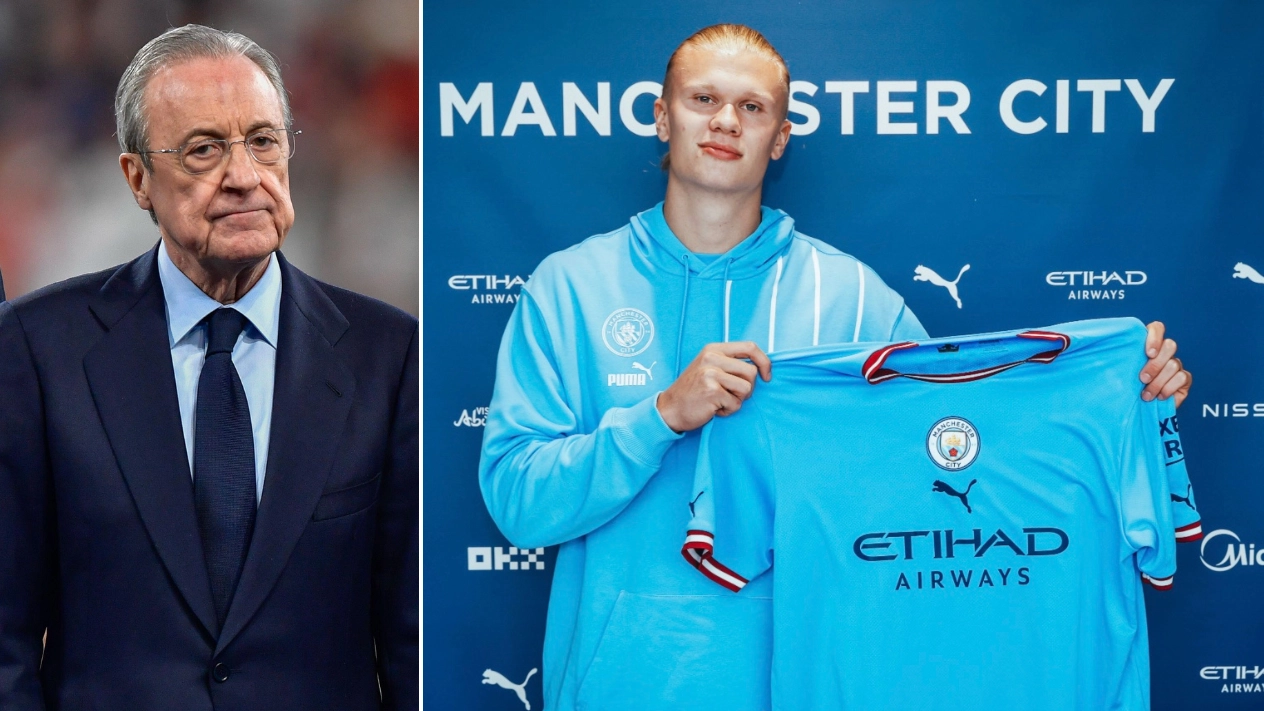 Real Madrid President Florentino Perez Claims Erling Haaland Is Only Good Enough To Make Their Bench