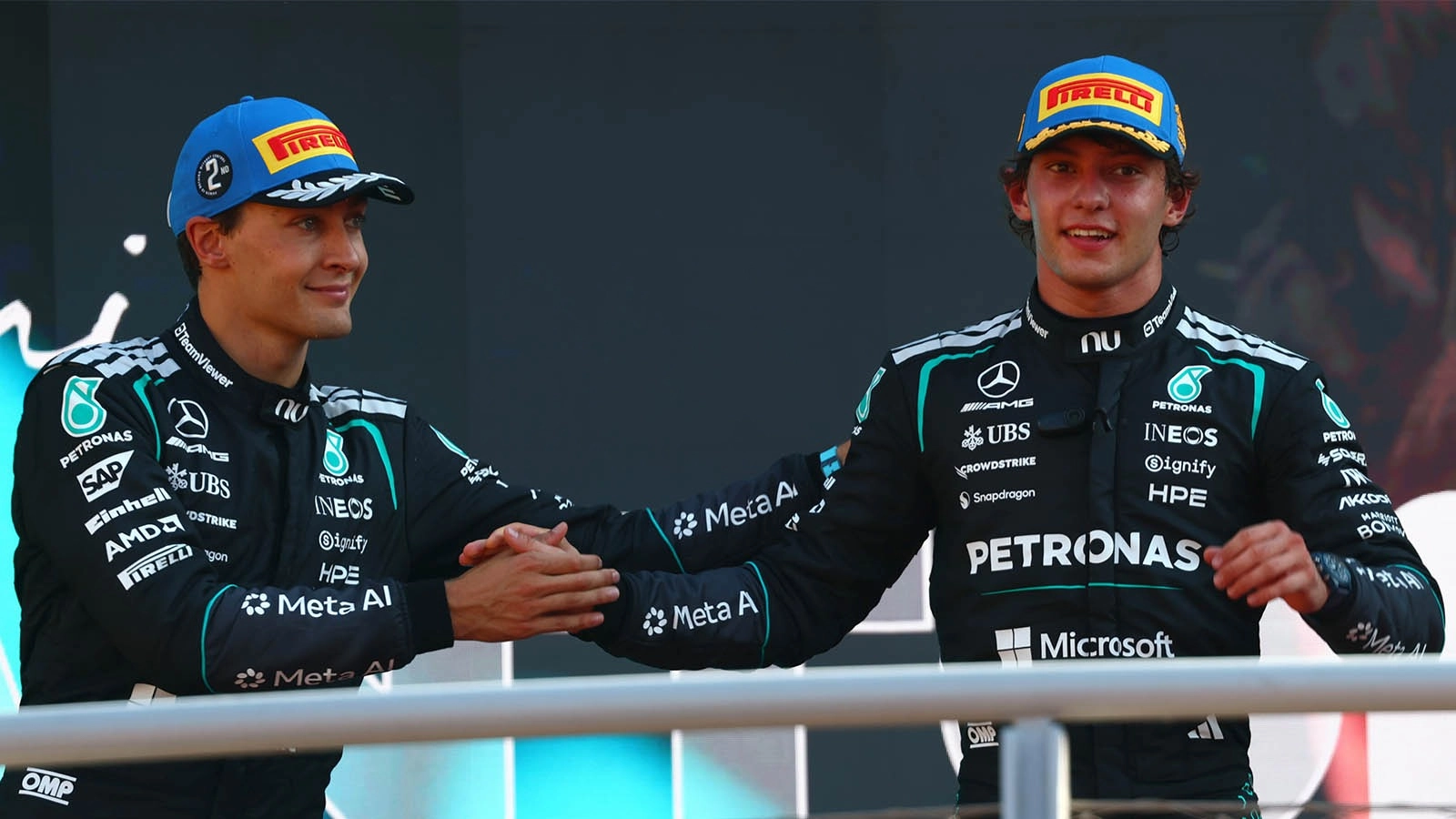 George Russell's first words to Kimi Antonelli in Italian GP cooldown room speak volumes